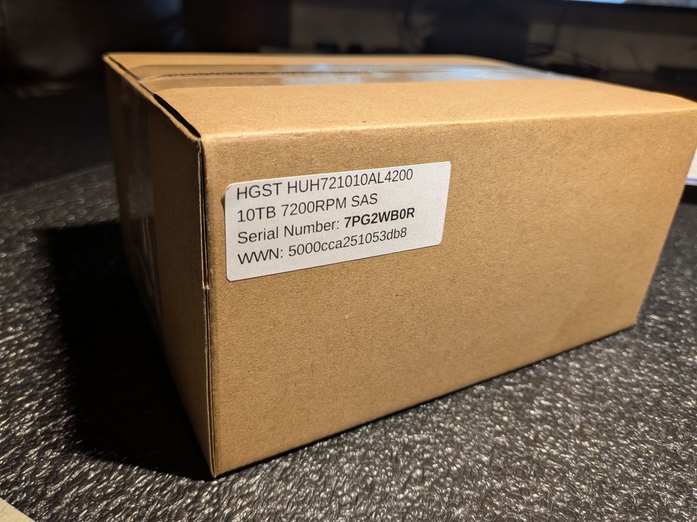 Completed shipping box securely sealed with tape